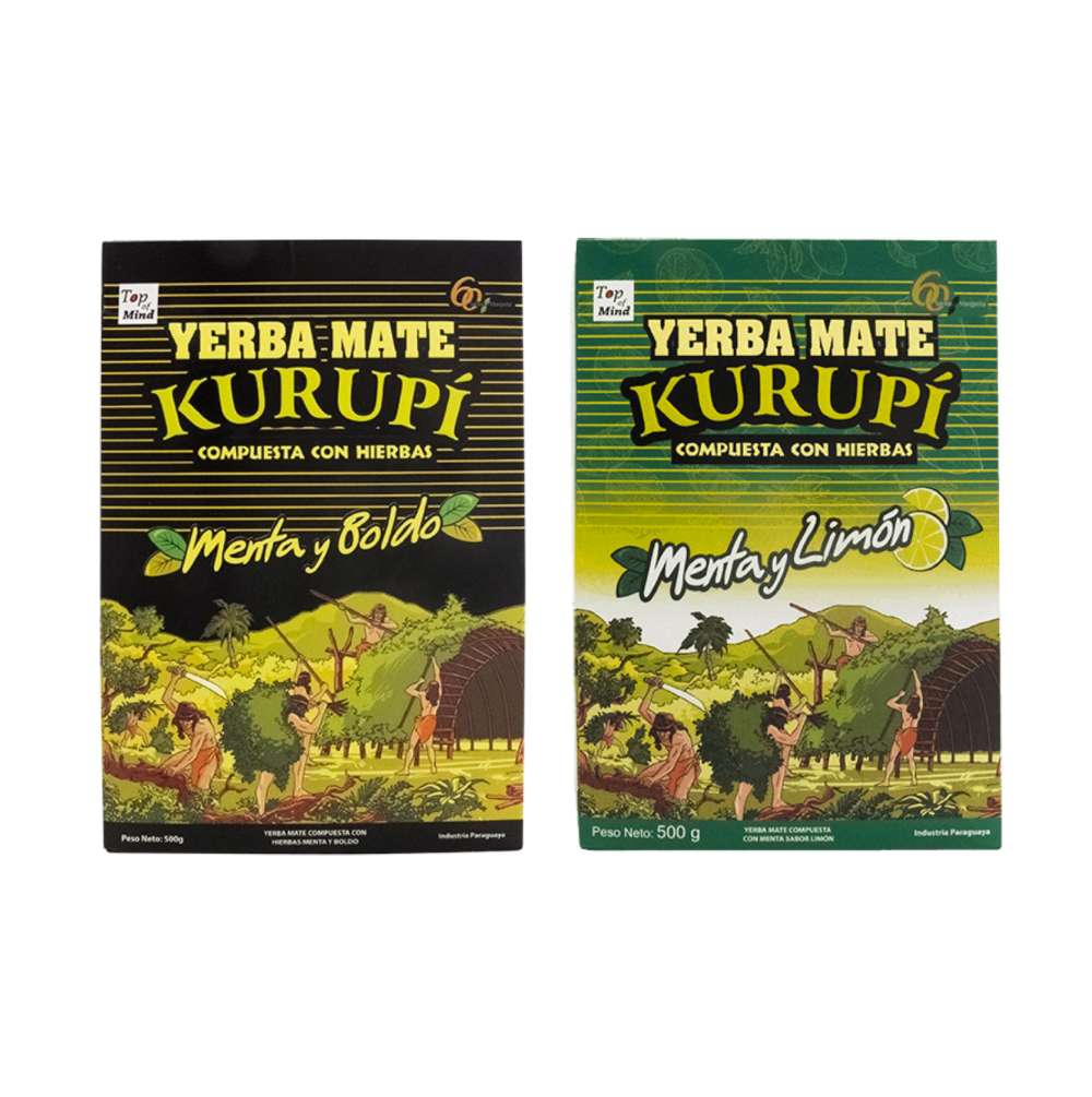 Erva Mate Kurupí 2x1- Menta e Boldo e Menta e Limão